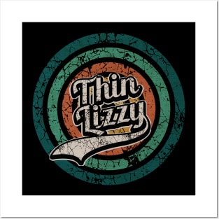 Thin Lizzy // Retro Circle Crack Vintage Posters and Art